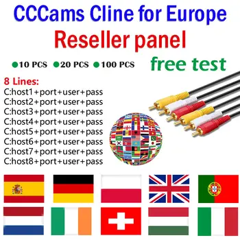 

Reseller Panel 8 lines Cline CCCam Europe for Satellite TV Receiver CS Astra Hotbird CCCam Spain Germany