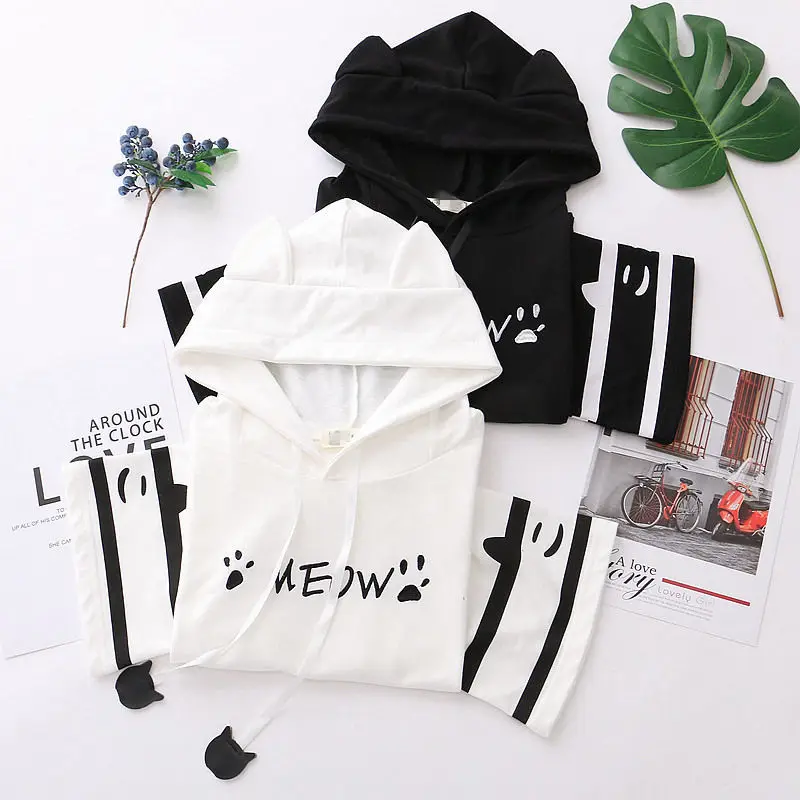 hot selling T-shirts Women Patchwork Loose Haruku All-match Short Sleeve Hooded Summer Cute Korean Version Stylish Student Tops_voghion.com