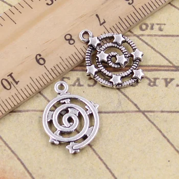 

40pcs Charms Shooting Stars Galaxy 21x15mm Tibetan Bronze Silver Color Pendants Antique Jewelry Making DIY Handmade Crafts
