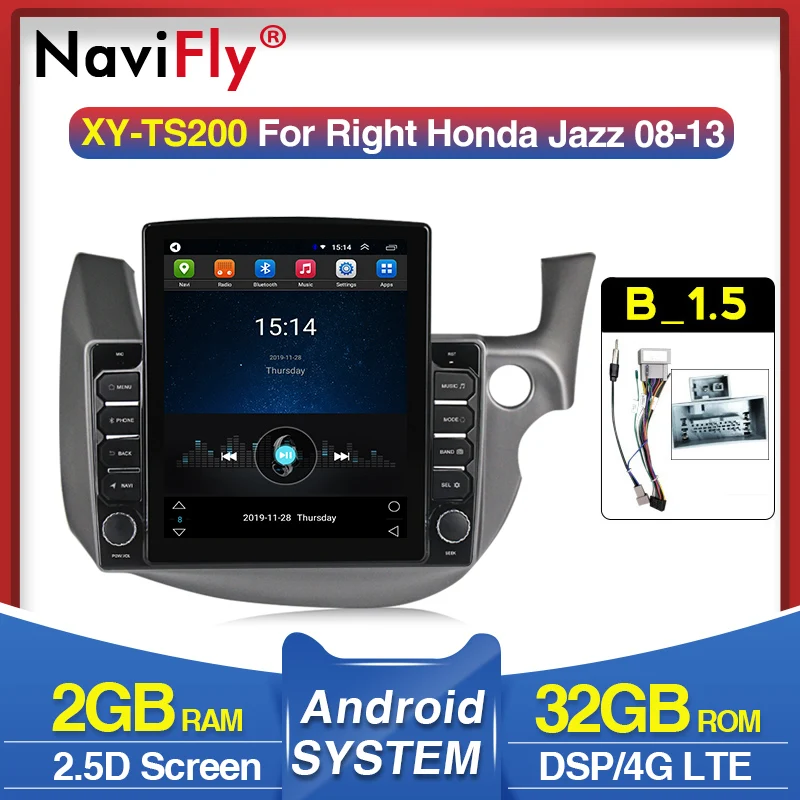 2G RAM 4G LTE 9 7 &quotAndroid для HONDA FIT JAZZ 2007-2013 правый руль автомобильный головный блок плеер