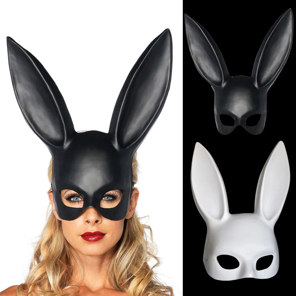 

2018 New Style Halloween Bunny Mask Rabbit Eared Mask Makeup Ball Dressing up Mask