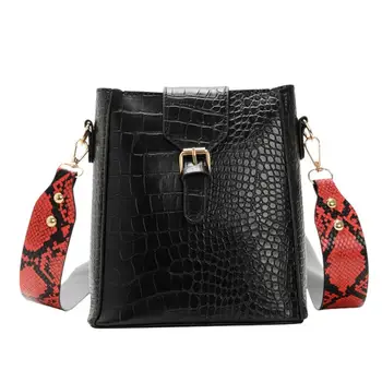 

Women Bag Shoulder Messenger Bucket Bag Stone Pattern Hasp HandBag Fashion Simple Wild Fashion Temperament H1