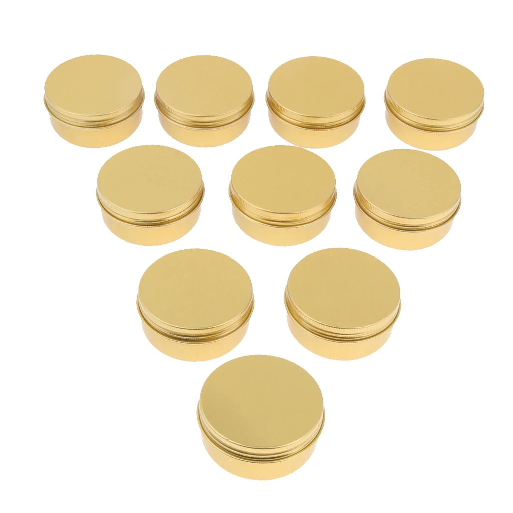 20 Pieces Aluminum Tins Cans - Round Storage Jars Screw Lids Metal Tins, Travel Tins Cosmetic Refillable Containers, 50g & 30g