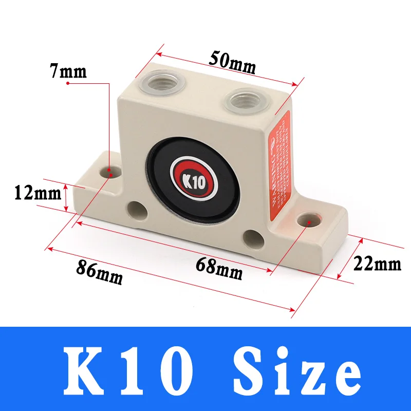 Промышленный пневматический вибратор осциллятор шарикового типа K-series K8, K10, K13, K16, K20, K25, K30, K32, K36 - Цвет: K10