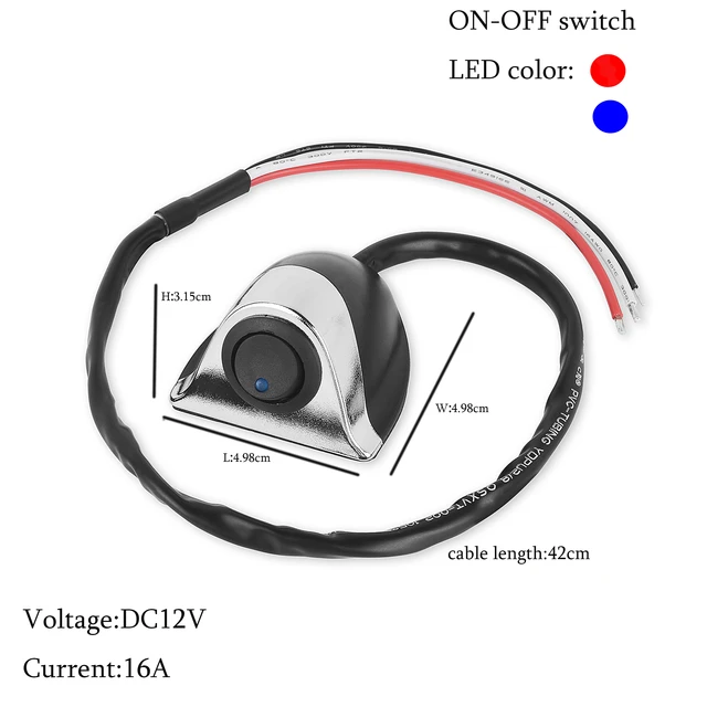 Bouton Poussoir De Verrouillage Pour Voiture, Interrupteur Led, 12v  Dc/200ma, 2.4w - Commutateurs - AliExpress