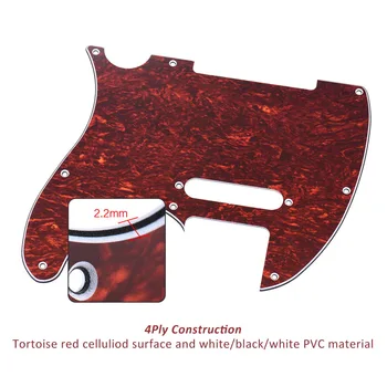 

Pickguard Pick Guard 4Ply for Fender Telecaster Standard Modern Style Electric Guitar Tortoise Shell Red