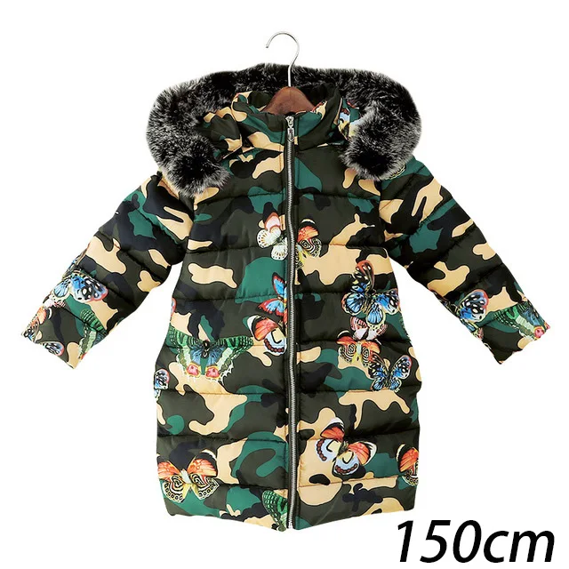 Medoboo для маленьких девочек Зимняя одежда Детский жилет из искусственного меха куртка с капюшоном пальто Топы, верхняя одежда с принтом для маленьких девочек плотная теплая куртка "Аляска" - Цвет: ME0200-150