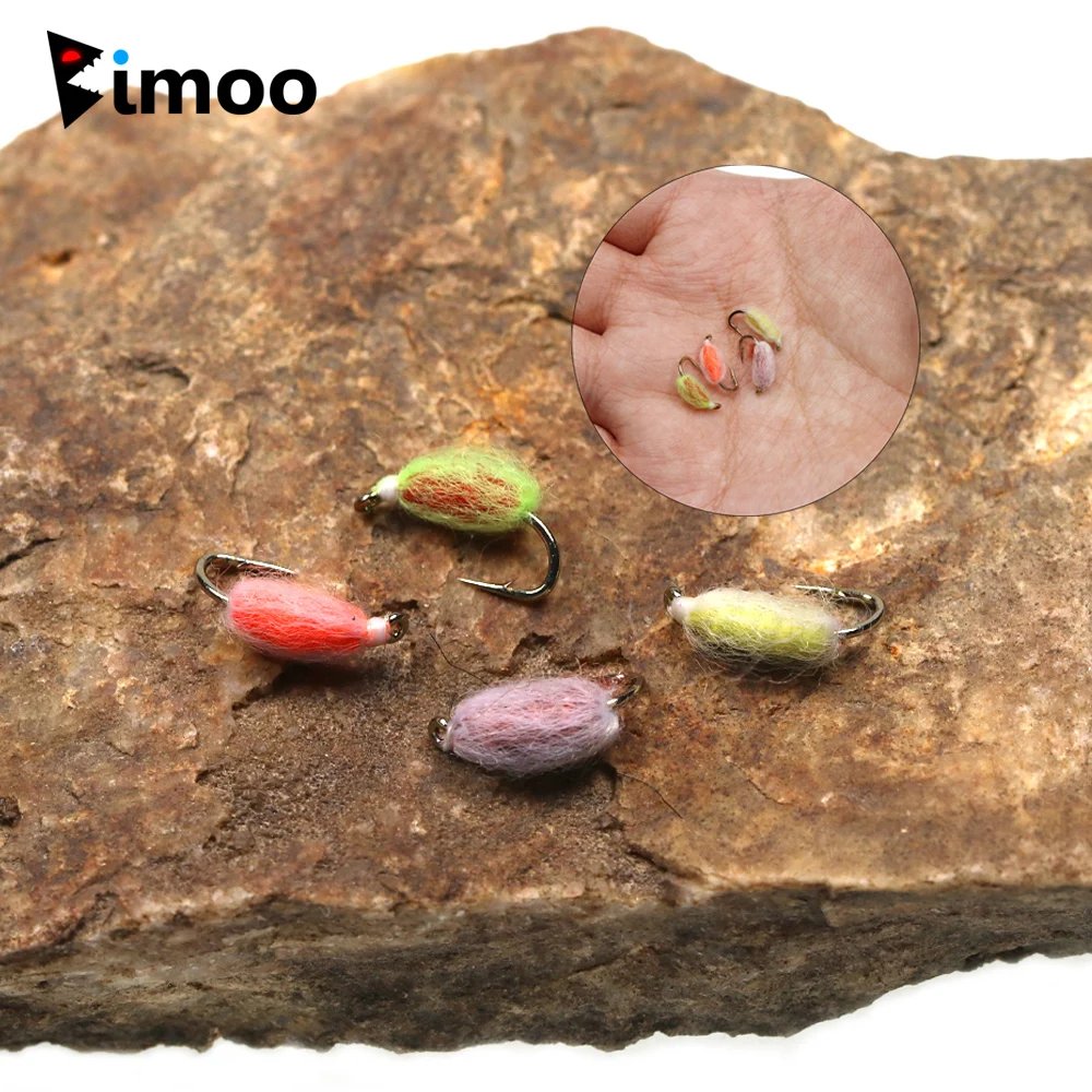 Bimoo 6 шт. #14 яйцо лосося муха Нимфа Жук мокрая овальные яйца стальная головка
