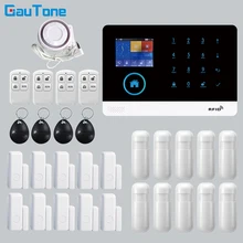 Gt app painel de alarme controle remoto switchable 9 idiomas sem fio de segurança em casa wifi gsm gprs sistema de alarme cartão rfid braço desarmar