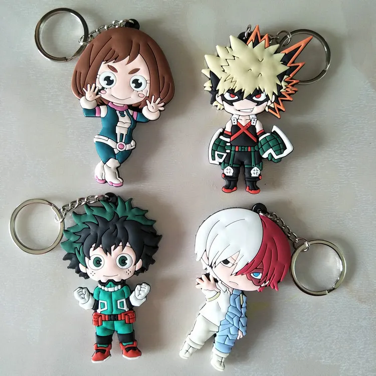 

Boku no Hero Backpack Pendant Key Chain My Hero Academia Double Side Kechain Midoriya Izuku All Might OCHACO URARAKA Keychain