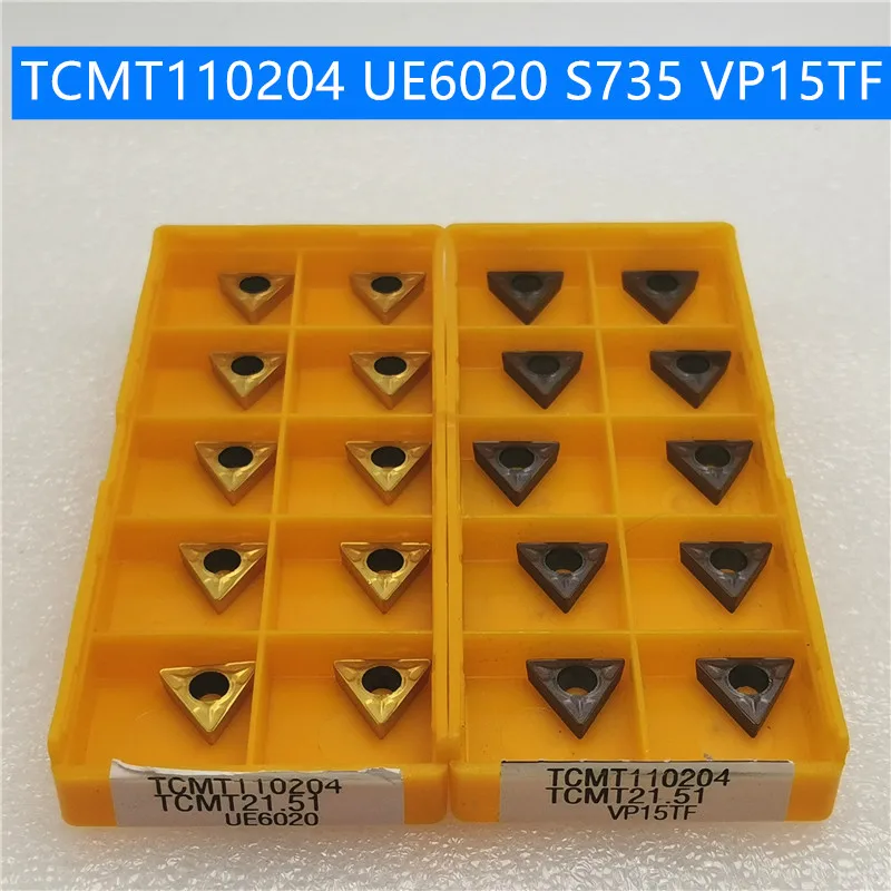 

10PCS TCMT110204 TCMT110208 US735 UE6020 VP15TF Internal Turning Tools Carbide inserts Cutting Tool CNC Tools Lathe tools TCMT 110204 TCMT 110208