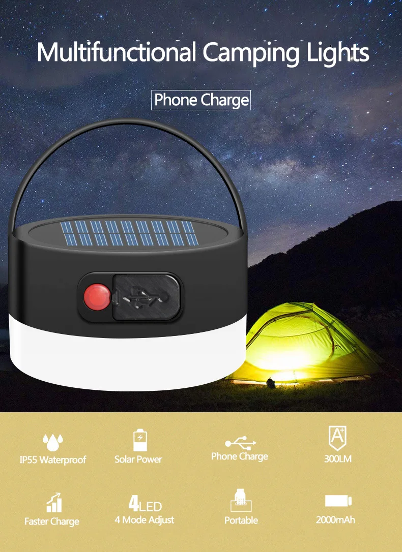 

Solar Light Multifunctional Practical Solar Led Outdoor Emergency Solar Led Lamp Outdoor Waterproof Luces Solares Para Exterior