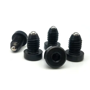 

2pcs M4 M5 M6 M8 Allen bead positioning screws hex socket with cover type ball head plunger screw black color 7mm-11mm long