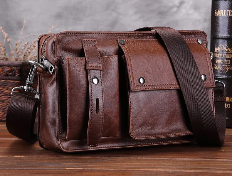 Flanker натуральная кожа мужские сумки-мессенджеры мягкая воловья модная сумка на плечо винтажная брендовая дорожная сумка через плечо мужская сумка для ipad
