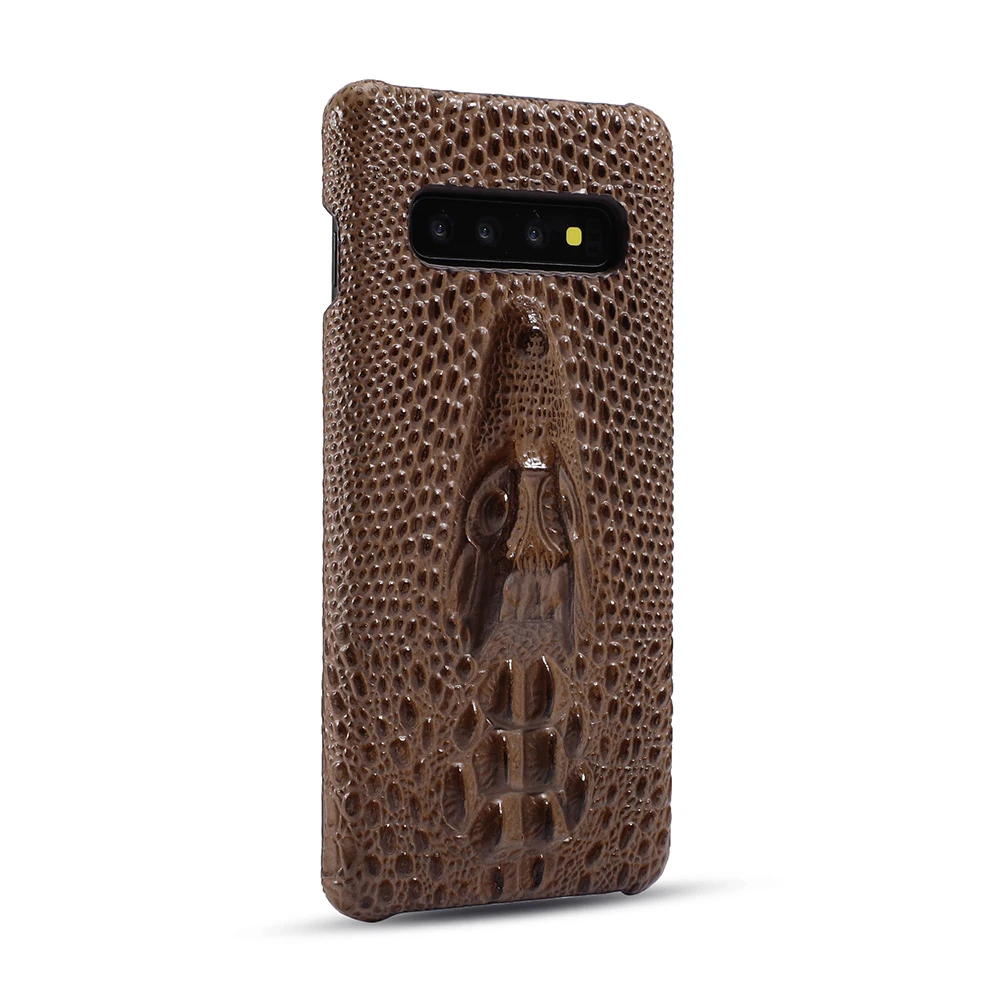 

Luxury 3D Genuine Leather Phone Case For Samsung Galaxy S20 Plus Hard Back Cover For Samsung Galaxy S10Plus