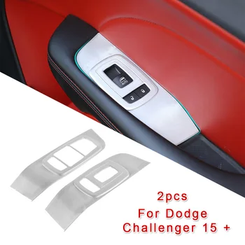 

Interior Window Lift Switch Panel Cover Trim Silver For Dodge Challenger 15 +
