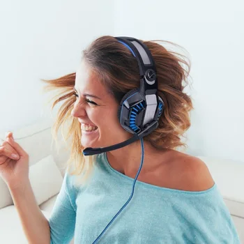 

G2000 Gaming Headphones Deep Bass Game Headset Stereo with Microphone 3.5mm LED Light Vibration for PC Computer Laptop Gamer