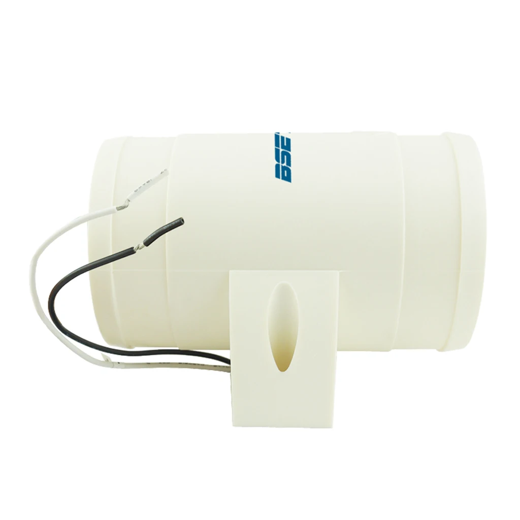 Marine Boat Electric In Line Bilge Air Blower 3 inch 145 CFM 12V (White)