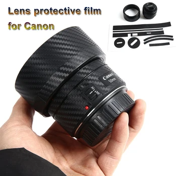 

Lens Protection Film for Canon Camera Carbon Fiber Stickers Scratch-resistant Lens Protection Sticker for Canon 50mm 1.8