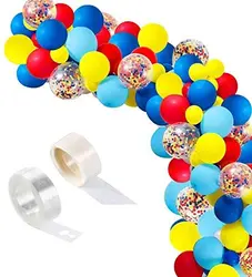 Kit de guirnalda de globos de circo de carnaval, 152 piezas, arco rojo, azul, amarillo, para Baby Shower, decoraciones de fiesta de cumpleaños y boda