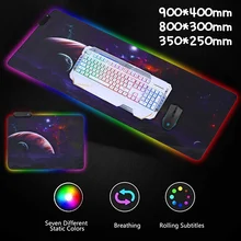 Игровая мышка со светодиодной подсветкой Pad RGB большой коврик для мыши для игр USB клавиатура компьютерный коврик настольный коврик для ПК ноутбук компьютер