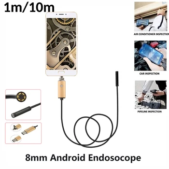 

8mm HD 720P 960P 2MP 2M 5M 10M 1M USB Android endoscope camera IP68 waterproof hard line detection tube mini camera