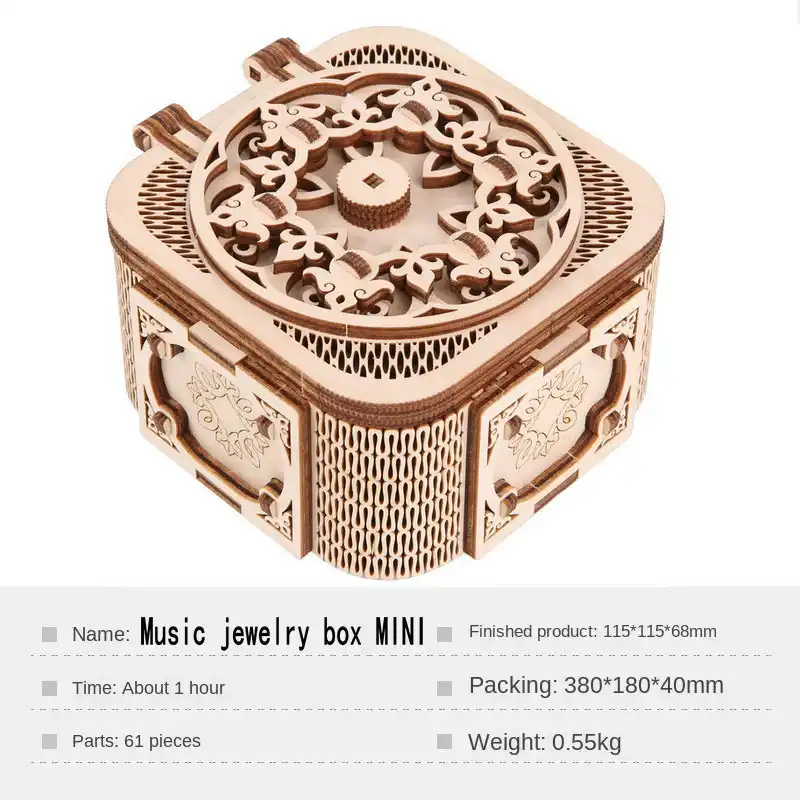 3d音楽ボックスジュエリーボックス木製機械式伝送モデルdiyのパズル組み立ておもちゃ机の装飾マニュアル組立おもちゃキット Craft Toys Aliexpress