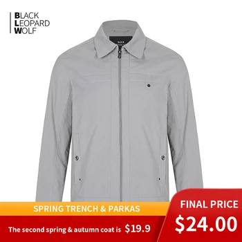 

Blackleopardwolf man's clothing 2020 Spring Business Casual thin coat Lapel solid color new jacket for man Zipper jacket 12087