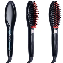 Us Plug, Керамическая электрическая щетка для выпрямления волос, выпрямитель для волос, расческа для девушек, девушек, влажных и сухих волос, инструменты для укладки