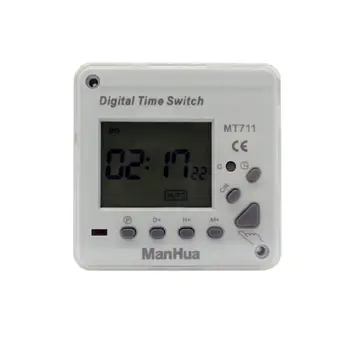 

Electronic Lighting Timer 16A 250VAC 7 Days Interval 1 Min High Power Relay