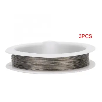 

Handmade beaded thread 3 Roll 0.38mm Steel Wire Strong Beading Cord String for DIY Necklace Bracelet Jewelry Craft Makings