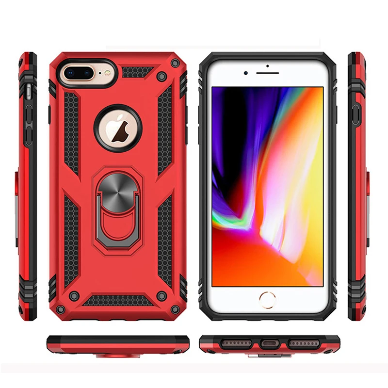 Роскошный чехол с магнитным кольцом для iphone XS Max, Прочный противоударный чехол с подставкой для iphone 11 Pro 6 6S 7 8 Plus X XR Coque