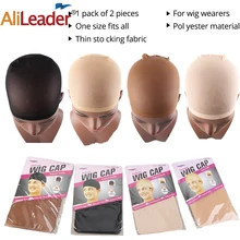 Alileader 12Pcs/Pack Deluxe Hair Wig Caps Stocking For Making Wigs Free Size Unisex Elastic Nylon Mesh Wig Cap Wig Accessories
