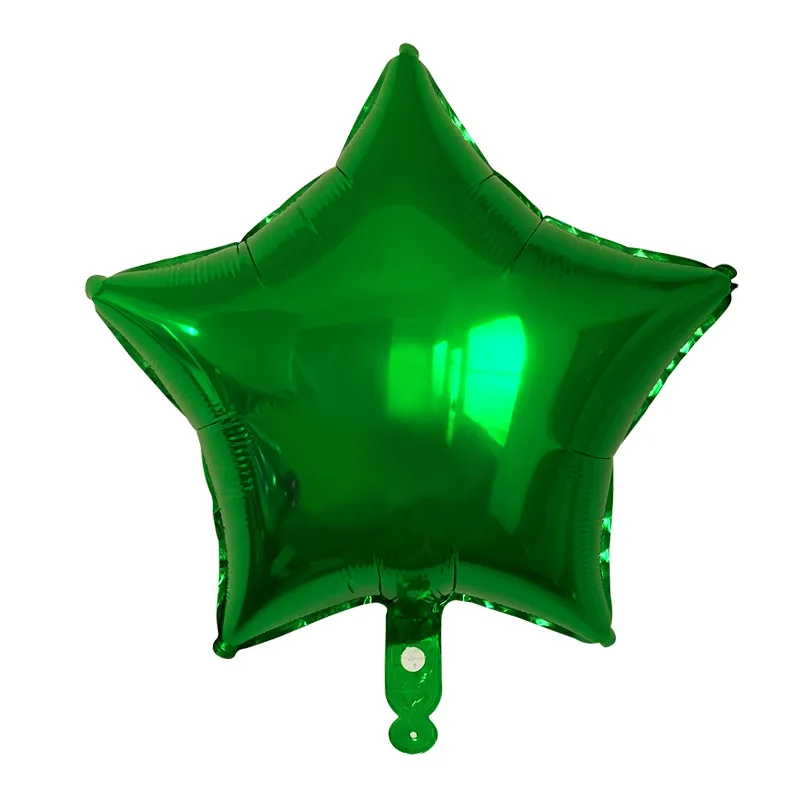 18 дюймов черный/розовое золото/красный фиолетовый фольги на день рождения воздушные гелиевые звезды шарик для дня рождения вечерние свадебные украшения балон - Цвет: Green