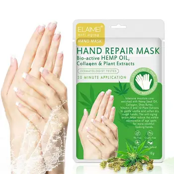 

Hemp Oil Hand Mask Gloves Hand Mask Paraffin Effective Foot Mask Pedicure Exfoliating Collagen Moisturizing Whitening Skin Care