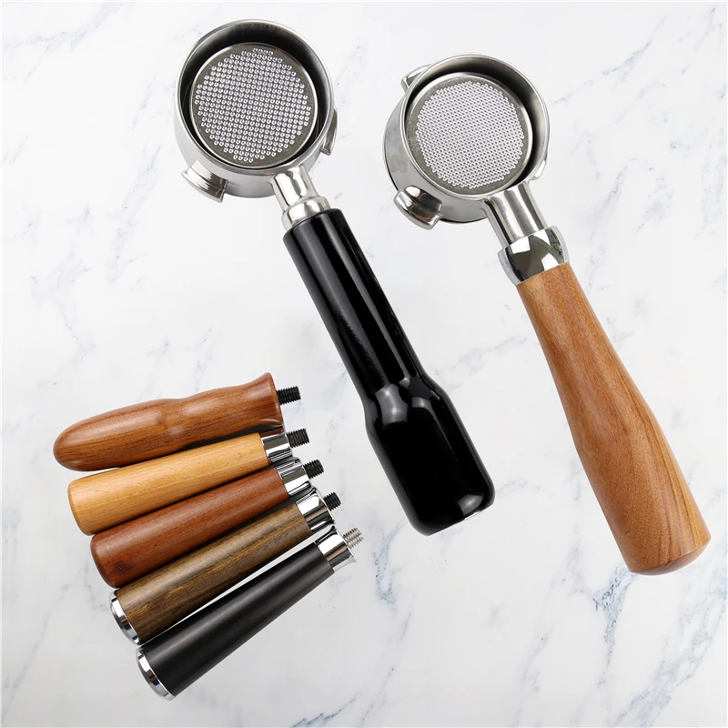 M10/M12 Portafilter Handle Espresso Coffee Cafe Machine Solid Wooden Handle Coffee Maker Cafe Tools Accessories For Barista