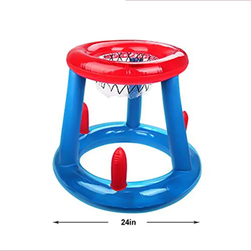 Inflatable Swimming Pool Basketball Hoop Lightweight Folding Floating Water Amusement Equipment For Beach Party