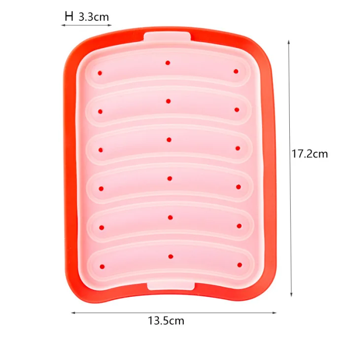 6-сетка противопригарная силиконовая основа колбасная форма для хот-догов пресс-форм для духовки и микроволновой печи Пособия по кулинарии MYDING