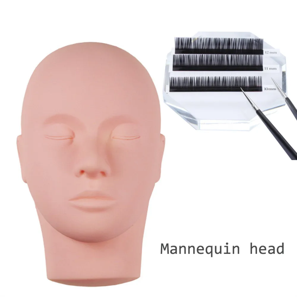 1pc Eyelashes Extension Training Mannequin Head Makeup Practice Model Fake Mannequin Head Model Massage Lashes Grafted 3