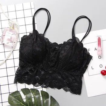 

Women Lace Bralette Bra Female Tops Female Flower Strap Wrapped Chest Shirt Top New Underwear Bras For Women