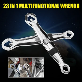 

Multi-function Wrench 23 in 1 Flexible Type Wrench 4-19mm Adjustable Hand Tool Non-slip L9 #2