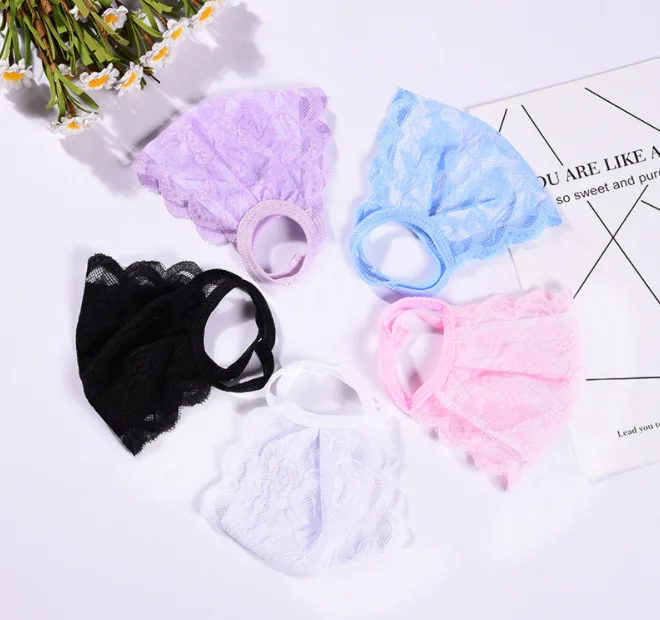 New Women's Thin Sunscreen Vintage Cotton Lace Masks Lady's Mouth-Muffle Respirator Cycling Anti-Dust Fashion