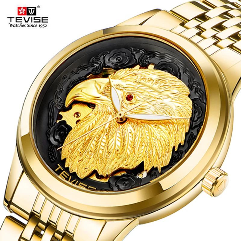 Tevise роскошный модный Автоматический Механические мужские и женские часы в