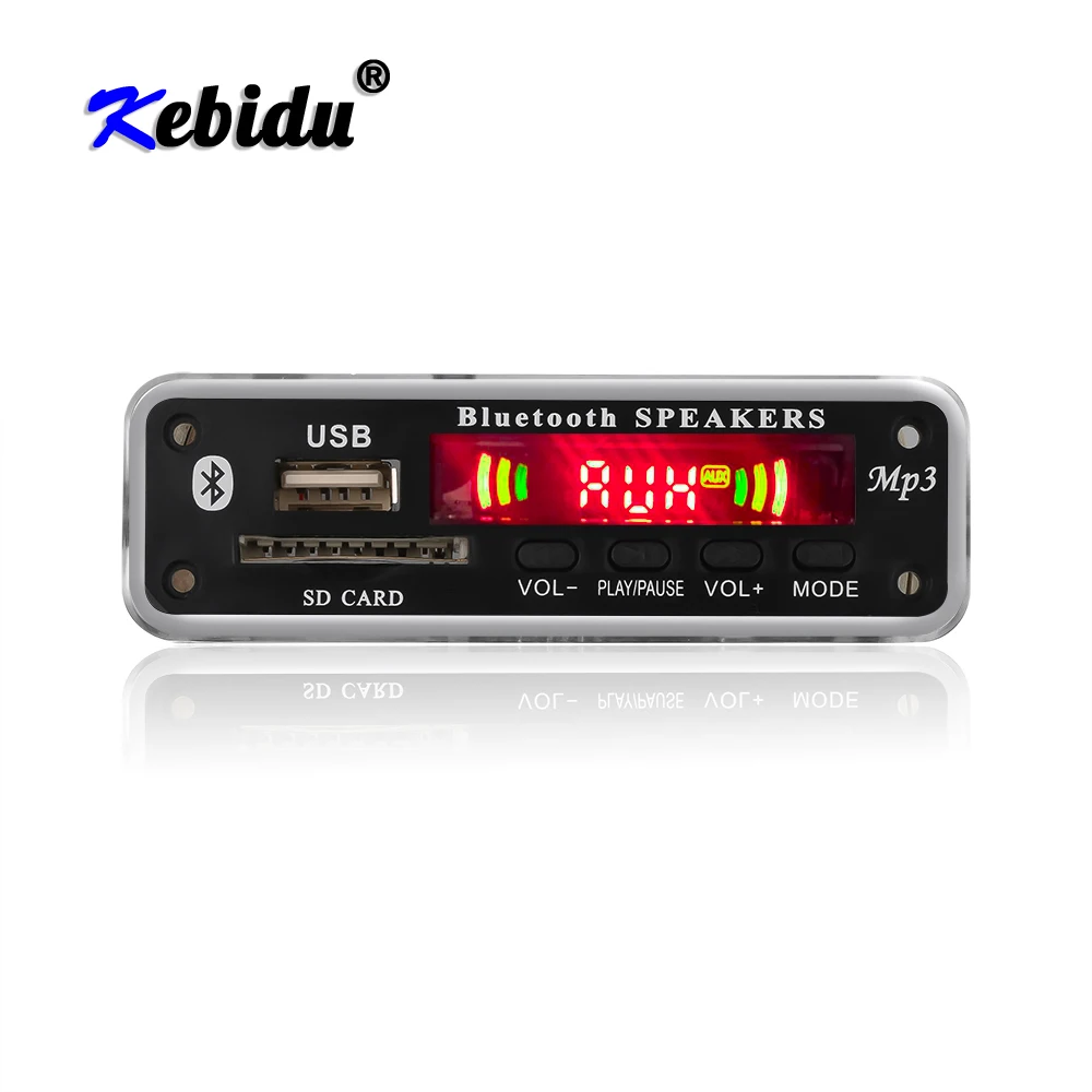 KEBIDU автомобильный беспроводной Bluetooth 12 в MP3 WMA декодер плата аудио модуль USB SD