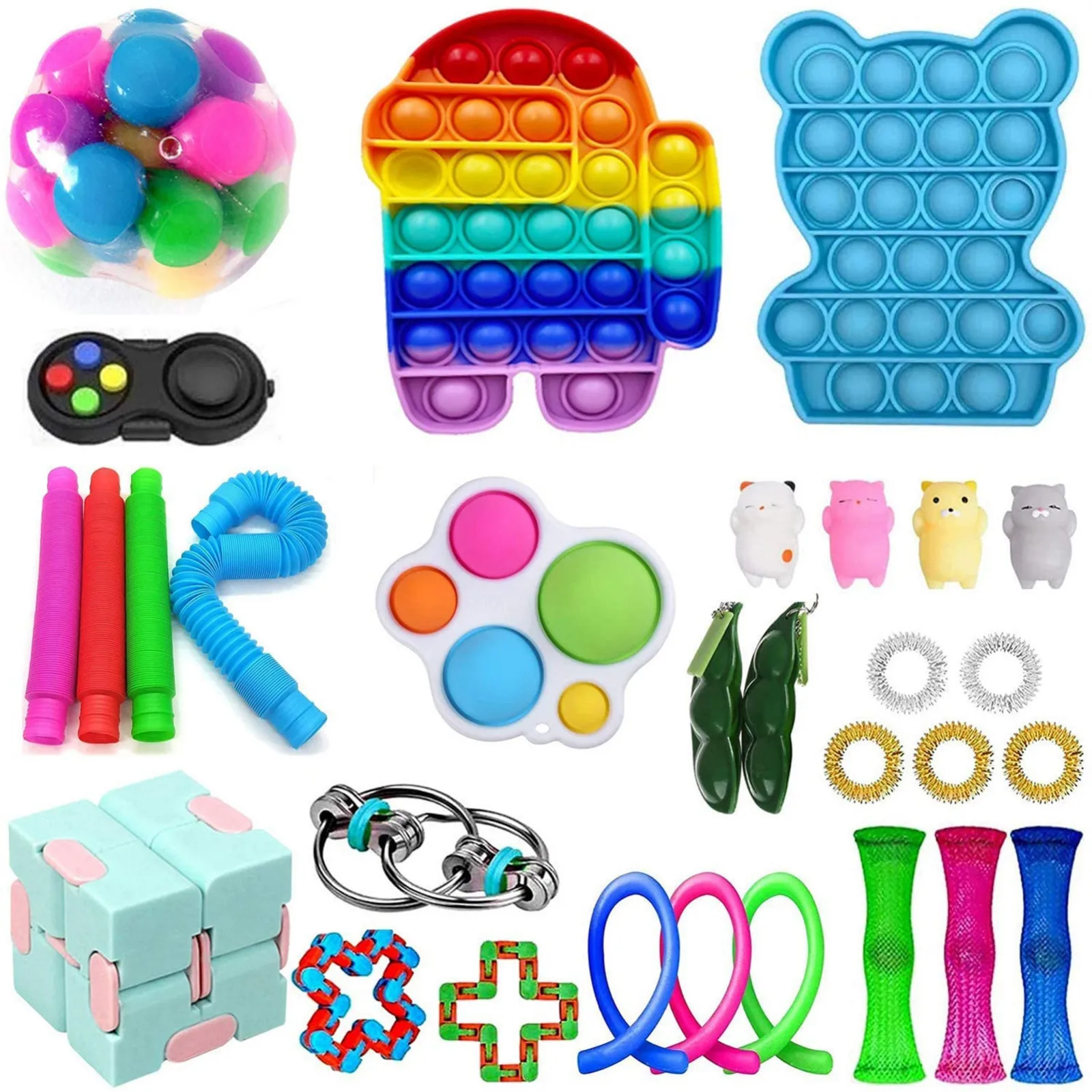 29/25Pcs Fidget Toy Set Cheap Sensory Fidget Toys Pack for Kids or Adults Decompression