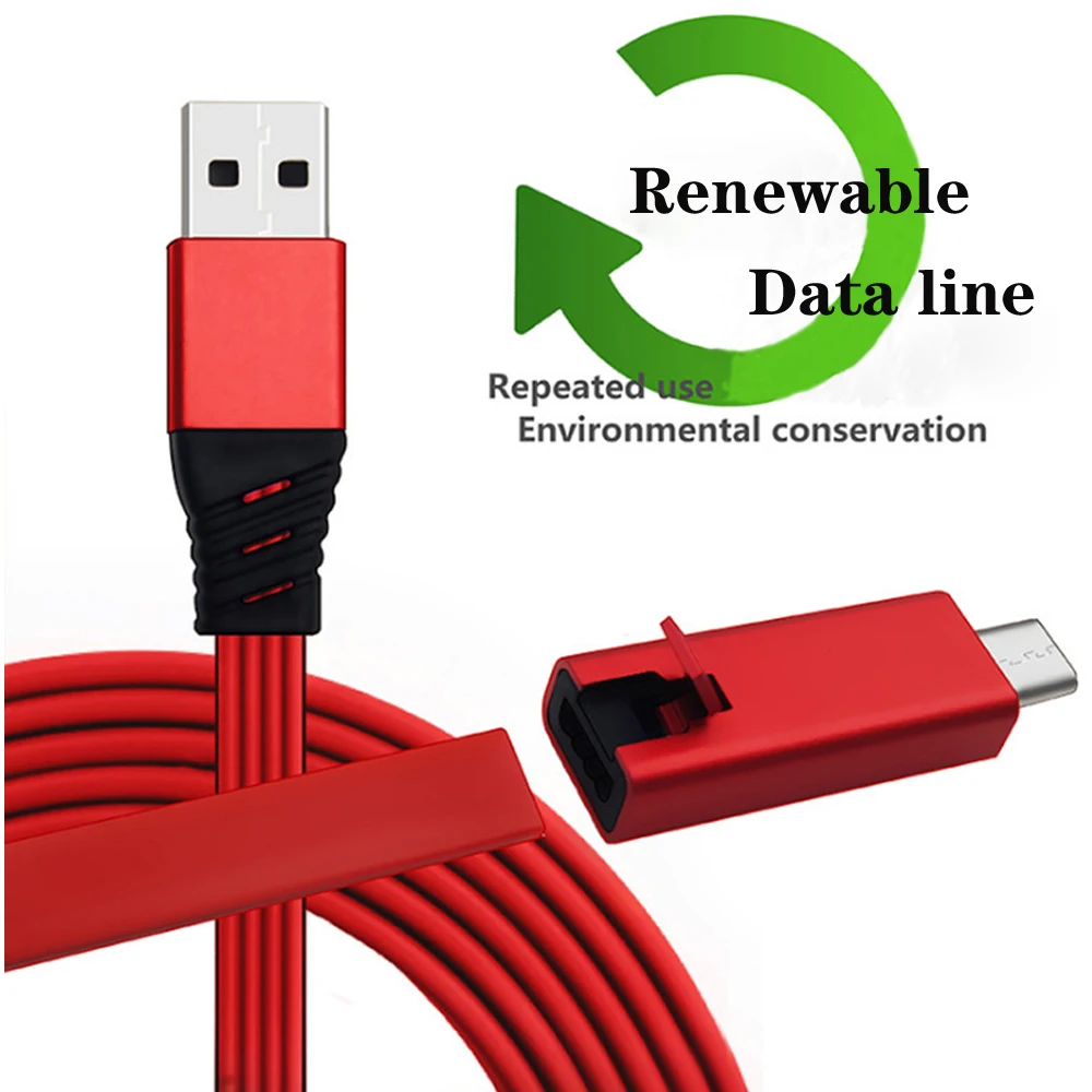 Регулируемый USB кабель для IPhone TypeC Micro USB Can Repair Cable 1,5 m Repair and Recycle Renewable Charging Adapter Cable