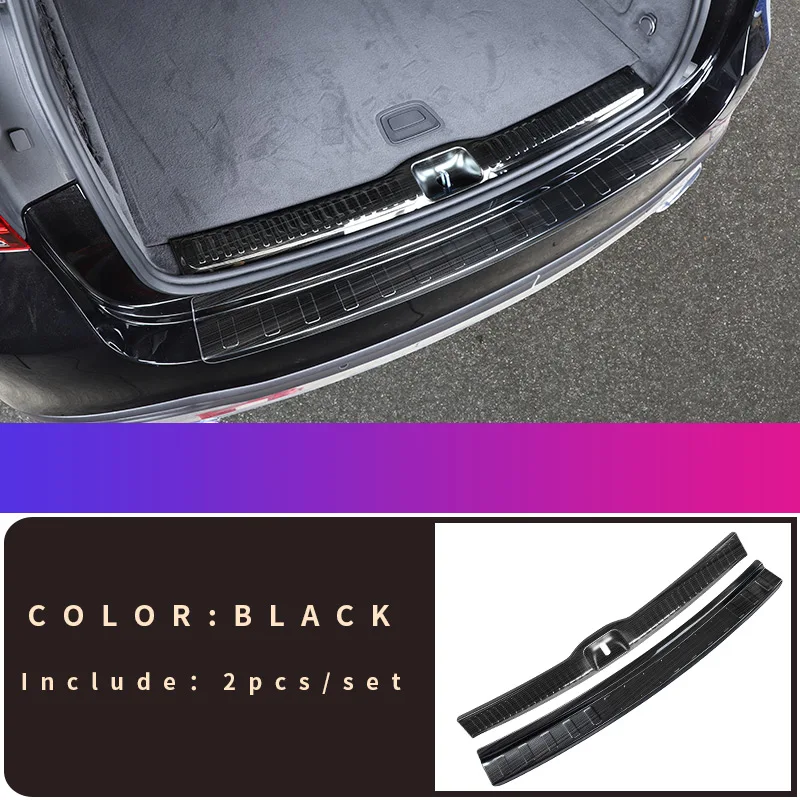 Накладка багажника для Mercedes gle w167 gle carbon gle gle 350/amg 450 500e аксессуары для внешней отделки - Название цвета: black 2pcs