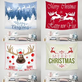 

Merry Christmas Tapestry Christmas Decorations For Home Xmas Decor Wall Hanging Elk Santa Claus Navidad Decor Happy New Year