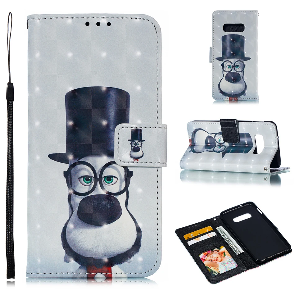 Мультяшный кожаный чехол кошелек для Samsung J415 J610 J250 J400 J600 J410 J737 J530 J330 J327 S10 телефона