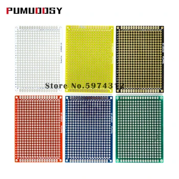 

1pcs 5x7cm 5*7 Double Side Prototype PCB diy Universal Printed Circuit Board White Blue Yellow Black Red Green 5x7 cm PCB